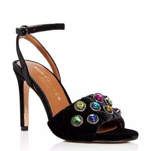 Kurt Geiger Black Heels with Multicolor Embellishments